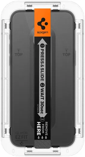 Spigen EZ Fit GLAS.tR iPhone 15 Pro Max Screen Protector Zwart 2-Pack