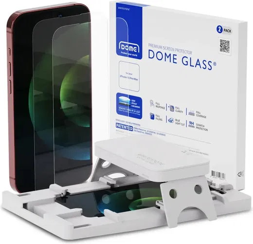 Whitestone Dome Glass iPhone 15 Pro Max Screen Protector (2-Pack)