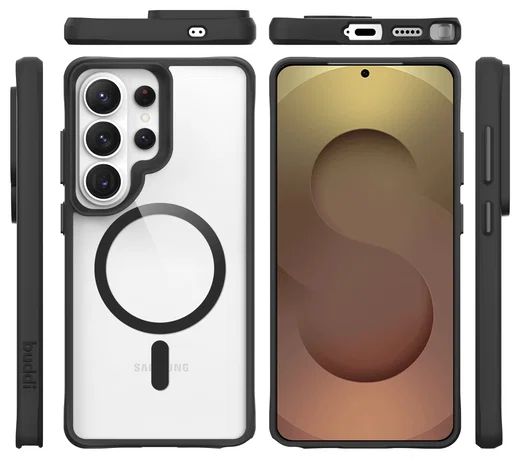Buddi Hybrid Samsung Galaxy S26 Ultra Hoesje MagSafe Transparant Zwart