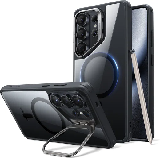 ESR Classic Hybrid MagSafe Samsung S26 Ultra Hoesje met Stand Transparant Zwart