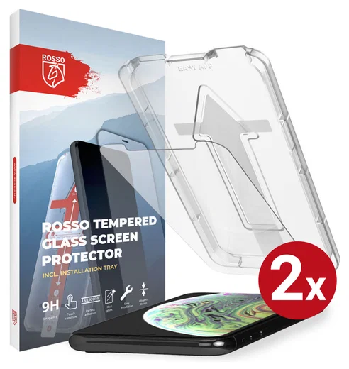 Rosso Apple iPhone XS Max Tempered Glass met Installatietray (2-Pack)