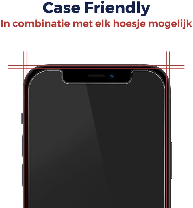 Rosso iPhone XS Max Tempered Glass met Installatietray Case Friendly