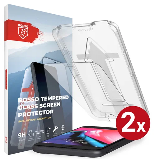 Rosso iPhone 6(S) / 7 / 8 Plus Tempered Glass Installatietray (2-Pack)
