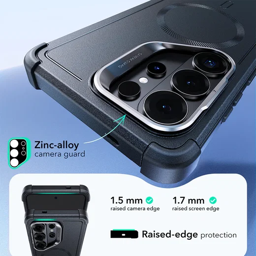 ESR Cyber Armor Samsung Galaxy S26 Ultra Hoesje MagSafe met Kickstand Blauw