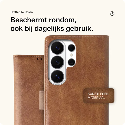 Rosso Element Samsung Galaxy S26 Ultra Hoesje Book Case Wallet Bruin
