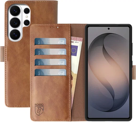Rosso Element Samsung Galaxy S26 Ultra Hoesje Book Case Wallet Bruin