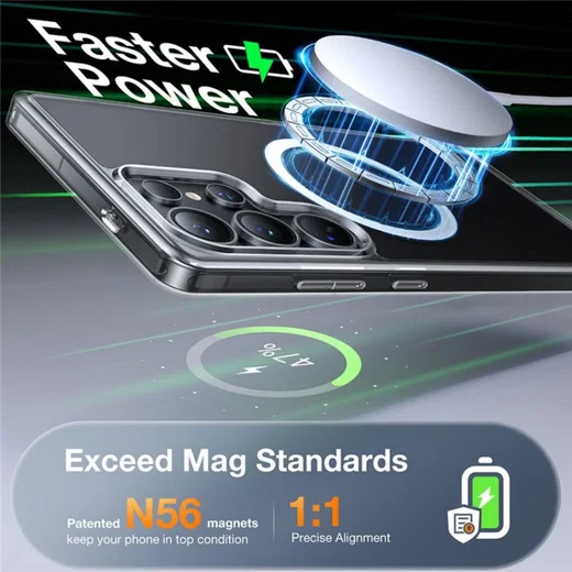 TORRAS Guardian Magnetic Samsung Galaxy S26 Ultra Hoesje MagSafe Transparant