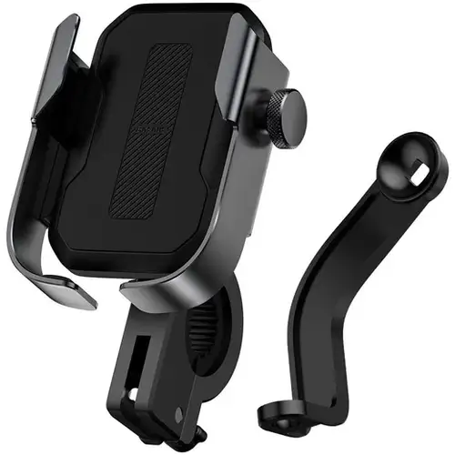 Baseus Armor Motor Telefoonhouder – Stevige Smartphonehouder voor Stuur en Spiegel, Zwart