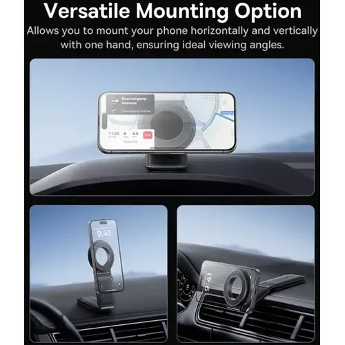 Baseus C02 PrimeTrip Magnetische Telefoonhouder Auto – MagSafe Compatibel voor Dashboard, Zwart