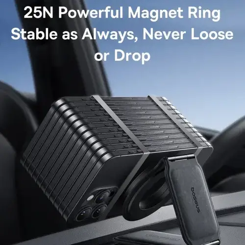Baseus C02 PrimeTrip Magnetische Telefoonhouder Auto – MagSafe Compatibel voor Dashboard, Zwart