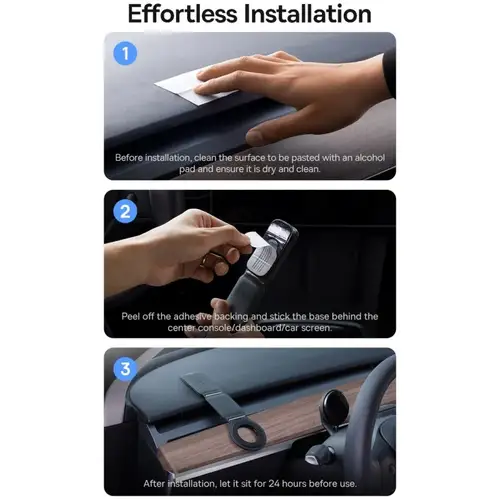 Baseus C02 PrimeTrip Magnetische Telefoonhouder Auto – MagSafe Compatibel voor Dashboard, Zwart