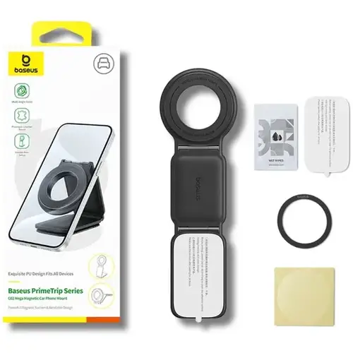 Baseus C02 PrimeTrip Magnetische Telefoonhouder Auto – MagSafe Compatibel voor Dashboard, Zwart