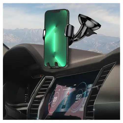 Baseus Gravity Verstelbare Autohouder voor Dashboard - Zuignap Telefoonhouder Zilver