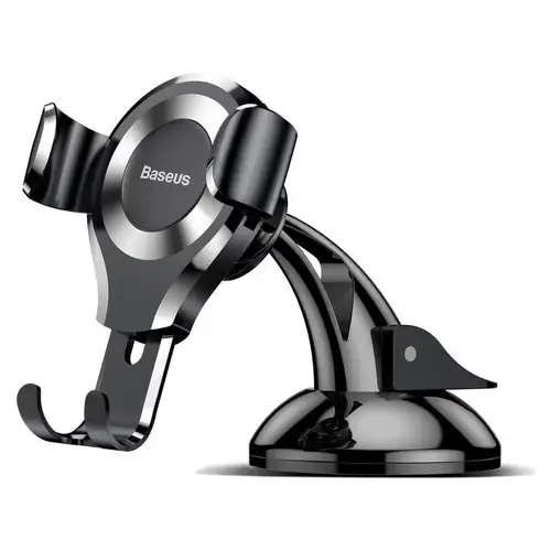 Baseus Gravity Verstelbare Autohouder voor Dashboard - Zuignap Telefoonhouder Zilver