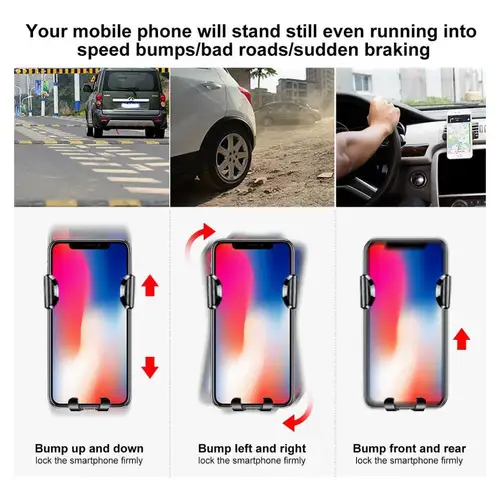 Baseus Gravity Verstelbare Autohouder voor Dashboard - Zuignap Telefoonhouder Zilver