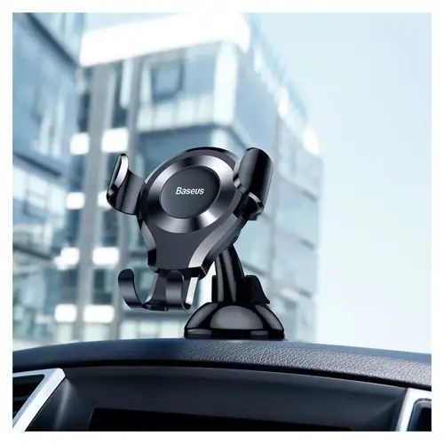Baseus Gravity Telefoonhouder Auto - Dashboard met Zuignap - Verstelbaar - Zwart