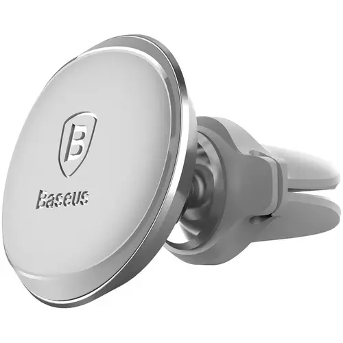 Baseus Magnetische Autohouder voor Ventilatierooster – Telefoonhouder met Sterke Magneet, Zilver