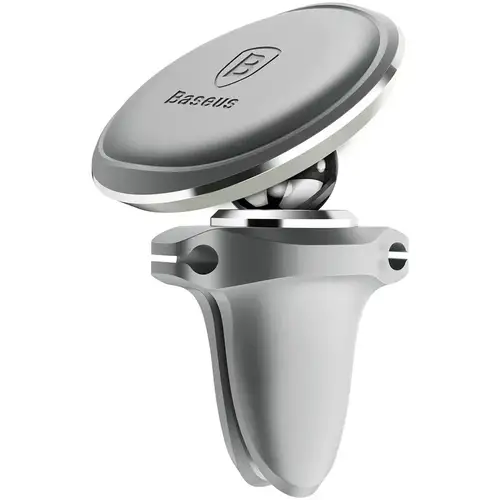Baseus Magnetische Autohouder voor Ventilatierooster – Telefoonhouder met Sterke Magneet, Zilver