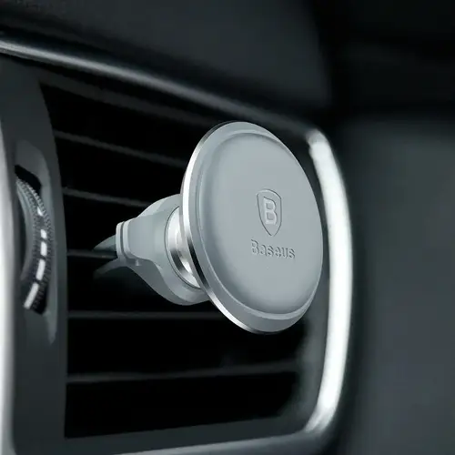 Baseus Magnetische Autohouder voor Ventilatierooster – Telefoonhouder met Sterke Magneet, Zilver