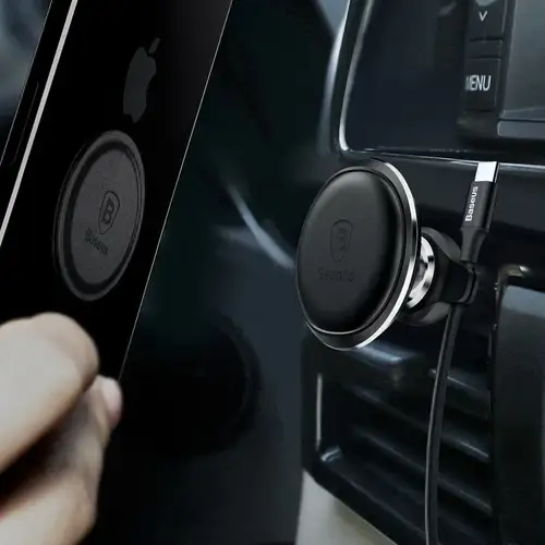 Baseus Magnetische Autohouder voor Ventilatierooster – Telefoonhouder met Sterke Magneet, Zilver