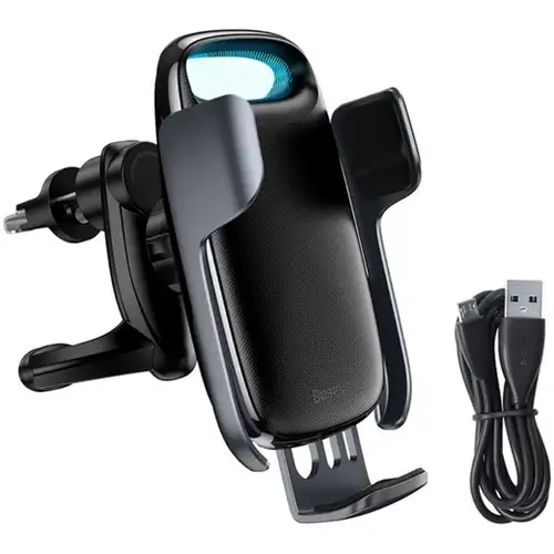 Baseus Autohouder voor Ventilatierooster – Smartphone Houder met 15W Draadloze Oplader