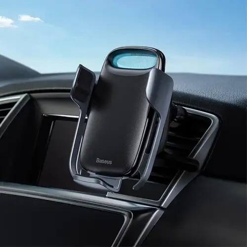 Baseus Autohouder voor Ventilatierooster – Smartphone Houder met 15W Draadloze Oplader