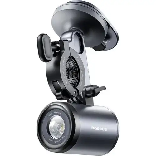 Baseus PrimeTrip Telefoonhouder Fiets – Ringhouder met Kickstand en Ingebouwde Lamp, Zwart