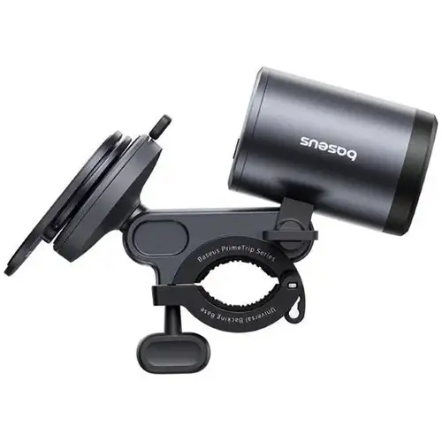 Baseus PrimeTrip Telefoonhouder Fiets – Ringhouder met Kickstand en Ingebouwde Lamp, Zwart