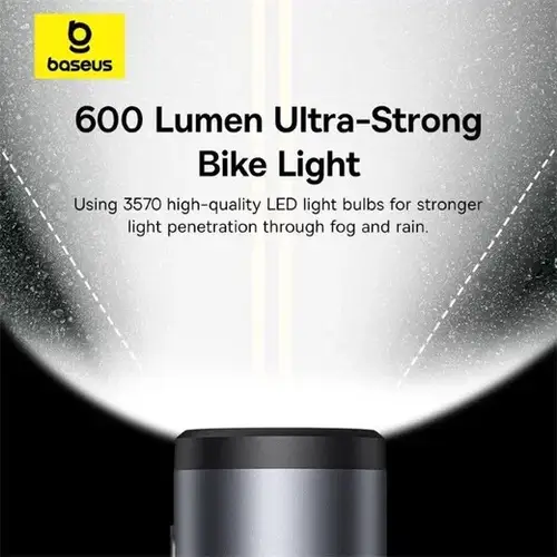 Baseus PrimeTrip Telefoonhouder Fiets – Ringhouder met Kickstand en Ingebouwde Lamp, Zwart