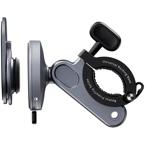 Baseus PrimeTrip Stick-on Telefoonhouder met Kickstand – Ring Type Houder voor op de Fiets, Zwart