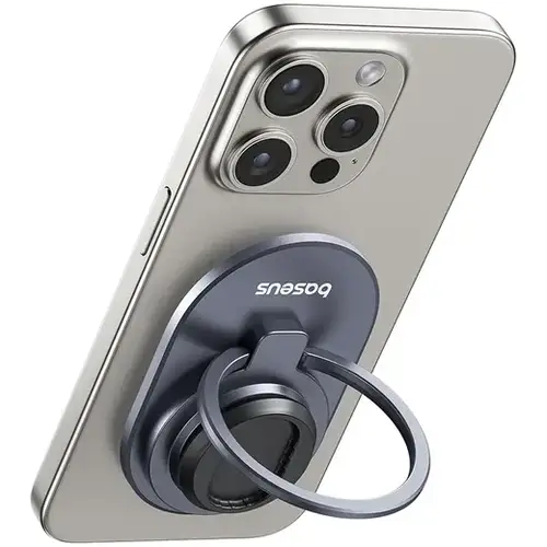 Baseus PrimeTrip Stick-on Telefoonhouder met Kickstand – Ring Type Houder voor op de Fiets, Zwart