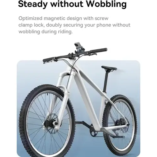 Baseus PrimeTrip MagSafe Telefoonhouder Fiets – Magnetische Stuurhouder met Klembevestiging, Zwart