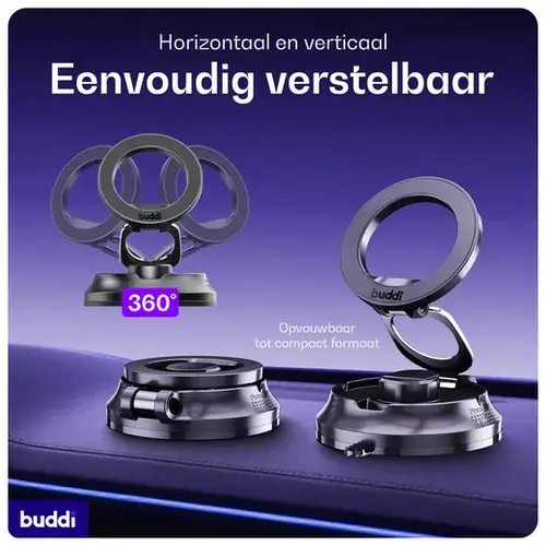 Buddi MagWay Universele MagSafe Autohouder - Dashboard Montage met Zuignap