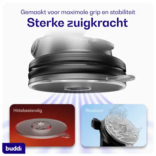 Buddi MagWay Universele Magnetische Telefoonhouder - Raam en Dashboard Zuignap