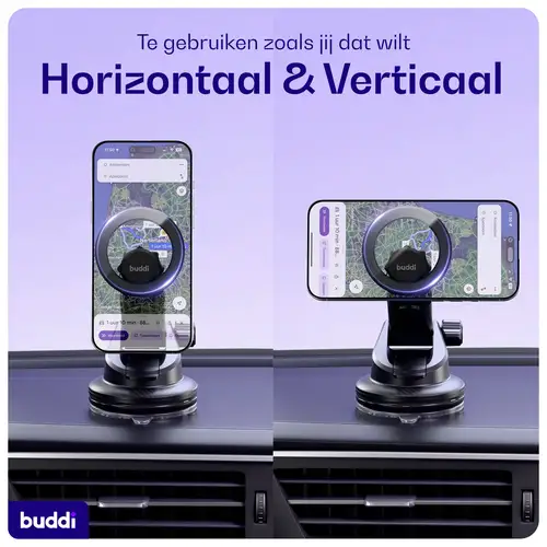 Buddi MagWay Universele Magnetische Telefoonhouder - Raam en Dashboard Zuignap