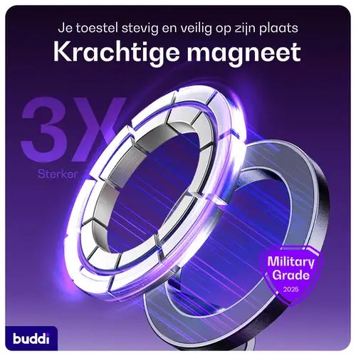 Buddi MagWay Universele Magnetische Telefoonhouder - Raam en Dashboard Zuignap