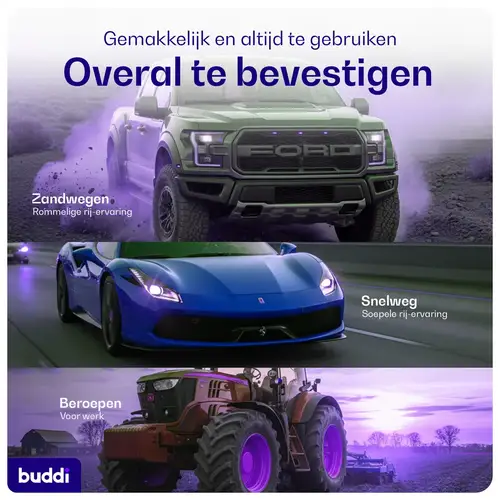 Buddi MagWay Universele Magnetische Telefoonhouder - Raam en Dashboard Zuignap
