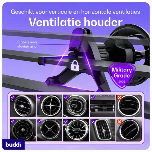 Buddi MagWay Magnetische Telefoonhouder Auto - MagSafe Ventilatierooster Houder
