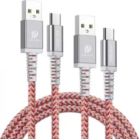 DUX DUCIS TYPE C USB-C CABLE 2A 1M+2M KII-PRO 2IN1 NYLON RED