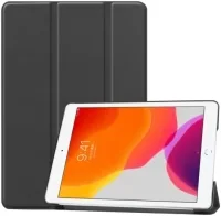 Apple iPad 10.2 (2021/2020/2019) Hoesje Tri-Fold Pasjeshouder Zwart
