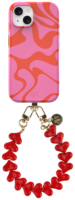 AVY iPhone 15 Hoesje MagSafe met Koord 30CM Rose Hearts