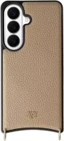 AVY Samsung Galaxy S26 Hoesje met Koord Haakjes MagSafe Leer Beige