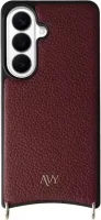 AVY Samsung Galaxy S26 Hoesje met Koord Haakjes MagSafe Leer Burgundy