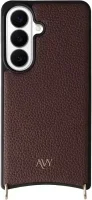 AVY Samsung Galaxy S26 Hoesje met Koord Haakjes MagSafe Leer Chocolate