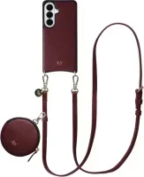 AVY Samsung S26 Hoesje Burgundy Long Leather