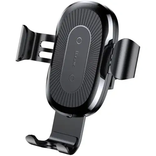 Baseus Gravity Telefoonhouder Auto – Ventilatierooster Houder met Draadloos Opladen, Zwart