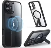 ESR Boost Flickstand HaloLock Apple iPhone 16 Hoesje MagSafe Transparant Zwart
