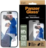 PanzerGlass Classic Fit Apple iPhone 16 / 15 Screen Protector Tempered Glass
