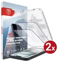 Rosso iPhone 15 Tempered Glass Screenportector met Installatietray 2 Pack