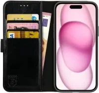 Rosso Element iPhone 15 Plus Hoesje Book Case Wallet Zwart